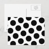 Grote witte en zwarte stippen briefkaart (Voorkant / Achterkant)