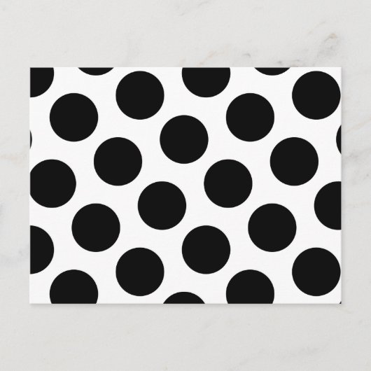 Grote witte en zwarte stippen briefkaart (Voorkant)