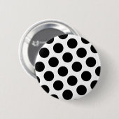 Grote witte en zwarte stippen ronde button 5,7 cm (Voorkant /achterkant)