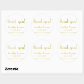 Grote Witte Gouden Great Gatsby Huwelijksstickers Ronde Sticker (Vel)