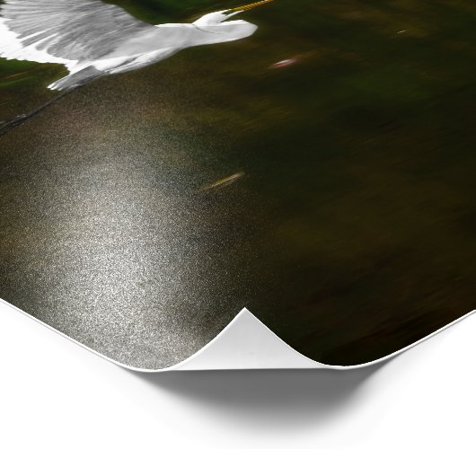 Grote witte grot boven de rivier foto afdruk (Hoek)