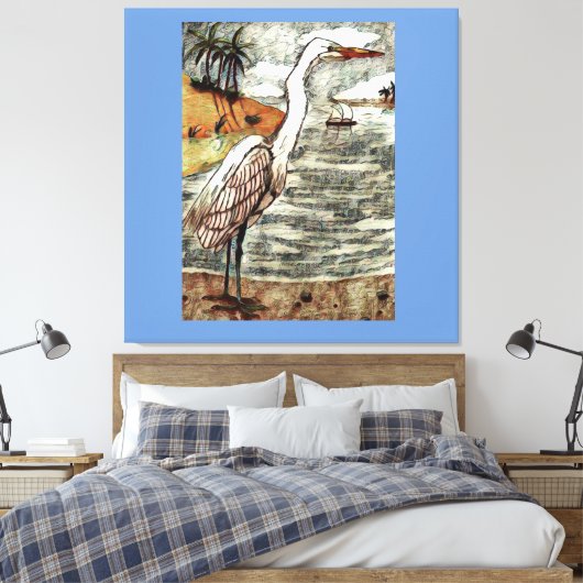 Grote witte grot canvas afdruk (Insitu (Slaapkamer))