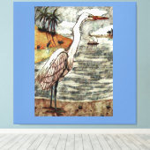 Grote witte grot canvas afdruk (Insitu (Houten vloer))