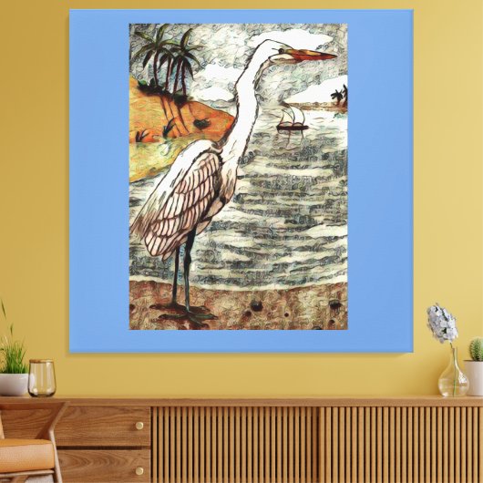 Grote witte grot canvas afdruk (Insitu (Woonkamer))