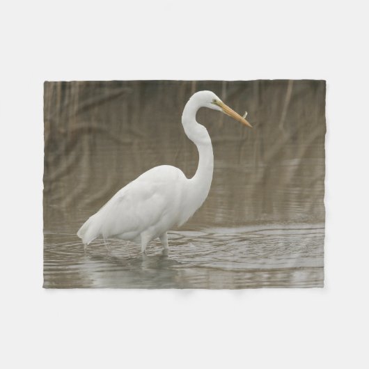 Grote witte grot fleece deken (Voorkant (Horizontaal))