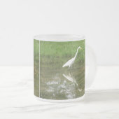 Grote witte grot matglas koffiemok (Voorkant rechts)