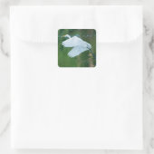 Grote witte grot vierkante sticker (Tas)