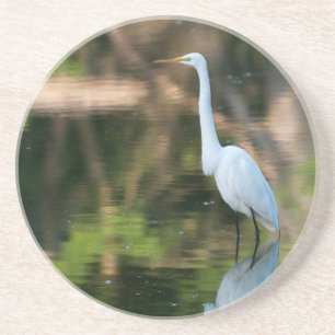 Grote witte grot zandsteen onderzetter