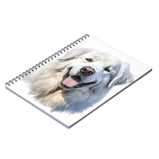  GROTE WITTE GROTE PYRENEEËN HOND NOTITIEBOEK (Linkerzijde)