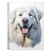  GROTE WITTE GROTE PYRENEEËN HOND NOTITIEBOEK (Voorkant)
