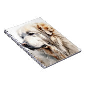  GROTE WITTE GROTE PYRENEEËN HOND NOTITIEBOEK (Rechterzijde)