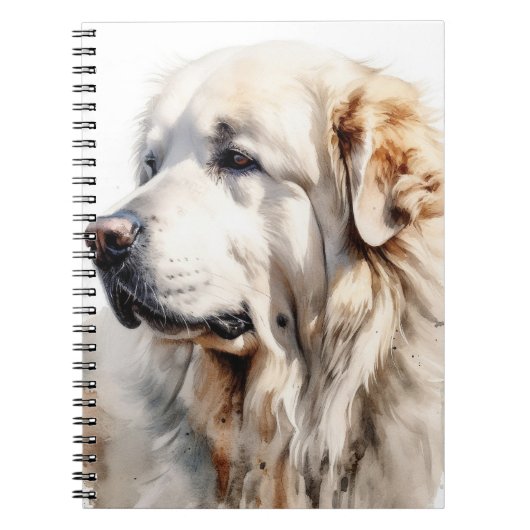  GROTE WITTE GROTE PYRENEEËN HOND NOTITIEBOEK (Voorkant)