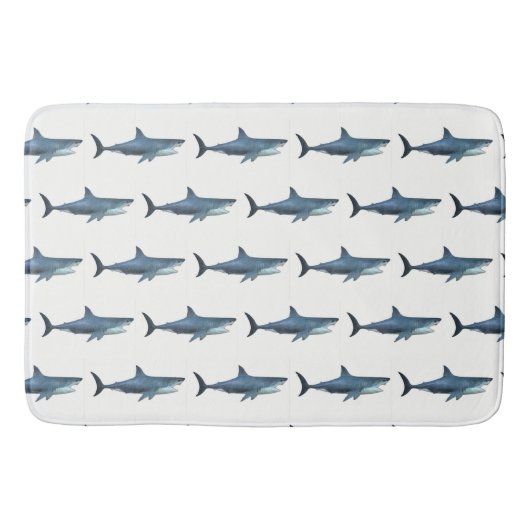 Grote witte haai badmat (Voorkant)