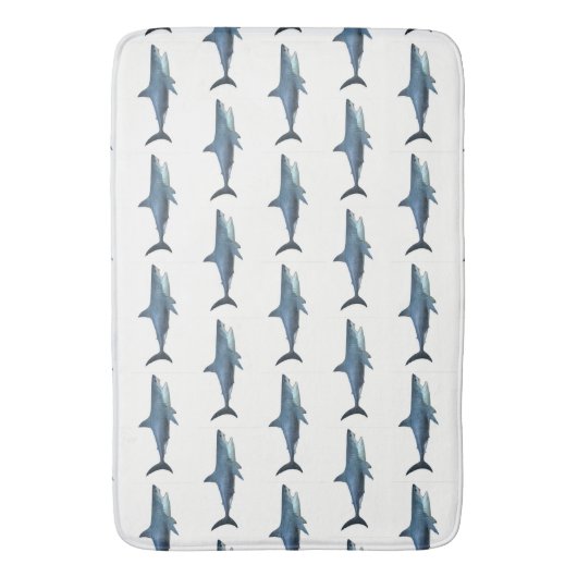 Grote witte haai badmat (Voorkant Verticaal)