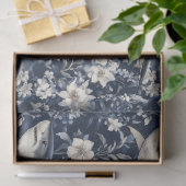 Grote Witte Haai Bloemige Bloemen Tissuepapier (Geschenk)