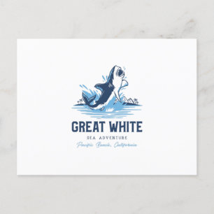 Grote witte haai briefkaart