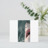 Grote witte haai briefkaart (Staand voorkant)