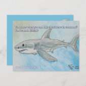 Grote witte haai briefkaart (Voorkant / Achterkant)