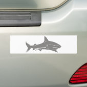 Grote witte haai bumpersticker (Op auto)