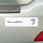Grote witte haai bumpersticker (Op auto)