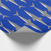 Grote witte haai cadeaupapier (Hoek)