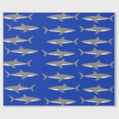 Grote witte haai cadeaupapier (Vlak)