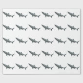 Grote witte haai cadeaupapier (Vlak)