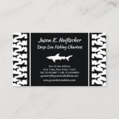 Grote witte haai Captain Scuba Vist boot Visitekaartje (Voorkant)