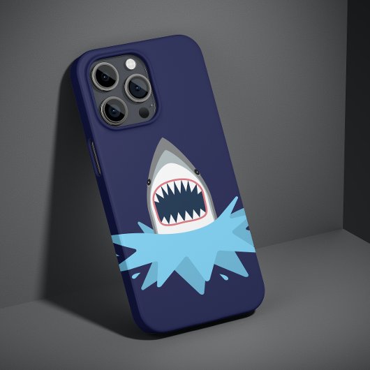 Grote Witte Haai Cartoon Case-Mate iPhone Case
