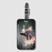 Grote witte haai doorbreken bagagelabel (Voorkant (verticaal))