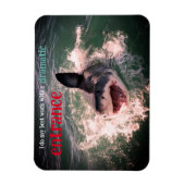 Grote witte haai doorbreken magneet (Verticaal)