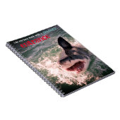 Grote witte haai doorbreken notitieboek (Rechterzijde)