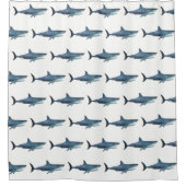 Grote witte haai douchegordijn (Voorkant)