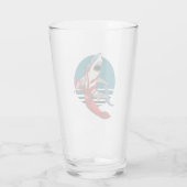 Grote witte haai en reuzeninktvis glas (Achterkant)