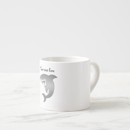 Grote witte haai espresso kop (Voorkant rechts)