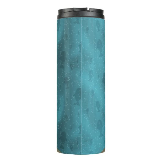 Grote witte haai Funny Jawsome Fish Beach Name Thermosbeker (Achterkant)