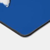 Grote witte haai gemiddelde cartoon illustratie bureaumat (Hoek)