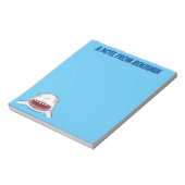 Grote witte haai gemiddelde cartoon illustratie notitieblok (Linkerzijde)