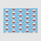 Grote witte haai gemiddelde cartoon illustratie tissuepapier (Voorkant)