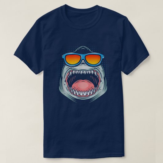 Grote witte haai haai vis grappige haai  t-shirt (Design voorkant)