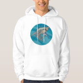 Grote witte haai hoodie (Voorkant)