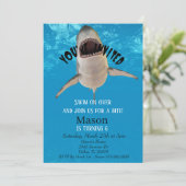 Grote witte haai Je bent uitgenodigd voor de geboo Kaart (Staand voorkant)