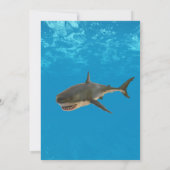 Grote witte haai Je bent uitgenodigd voor de geboo Kaart (Achterkant)