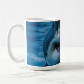 Grote witte haai koffiemok (Links)