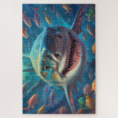 Grote witte haai legpuzzel (Verticaal)