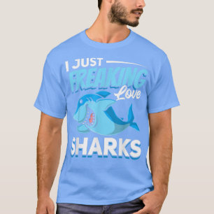 Grote witte haai Lover Ik maak gewoon liefdeshaai T-shirt