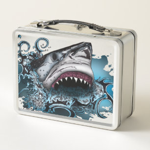 Grote Witte Haai Oceaan Golf RVS Lunchbox