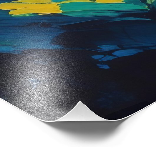 Grote witte haai oceaan schilderij levendige foto  foto afdruk (Hoek)