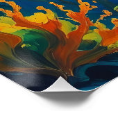 Grote witte haai oceaan schilderij levendige foto  perfect poster (Hoek)