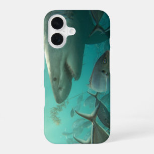 Grote witte haai onder water Australië dier iPhone 16 Hoesje